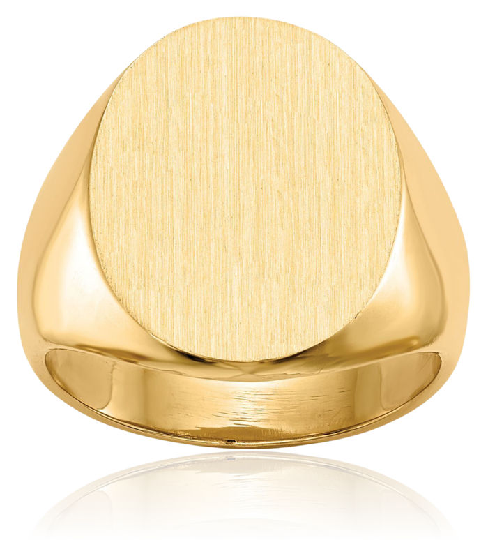 14K Solid Yellow Gold Mens Custom Engraved Signet Ring Handmade Personalized Monogram Initial Letter Band