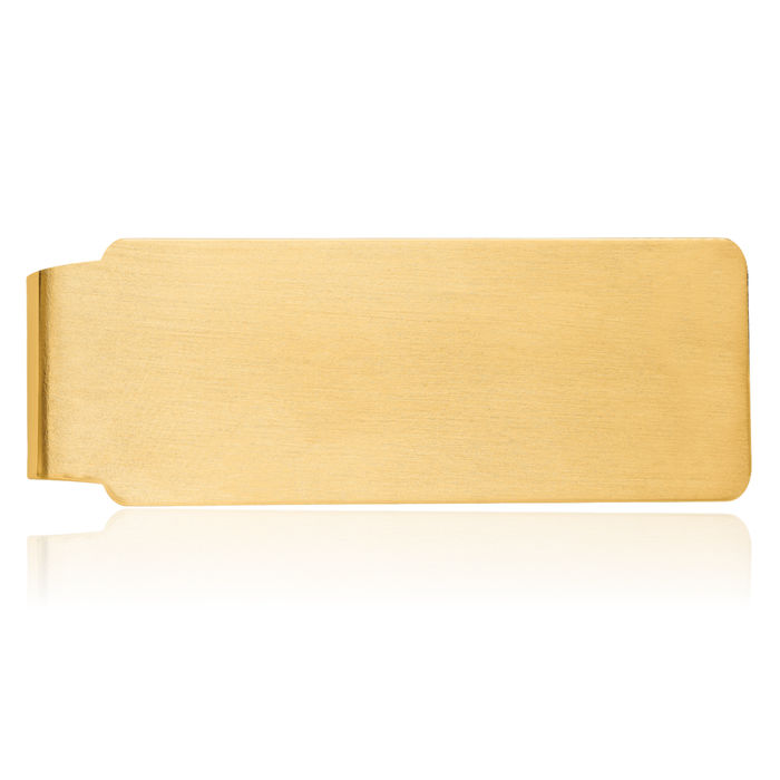 14K Solid Yellow Gold Mens Money Clip for Men