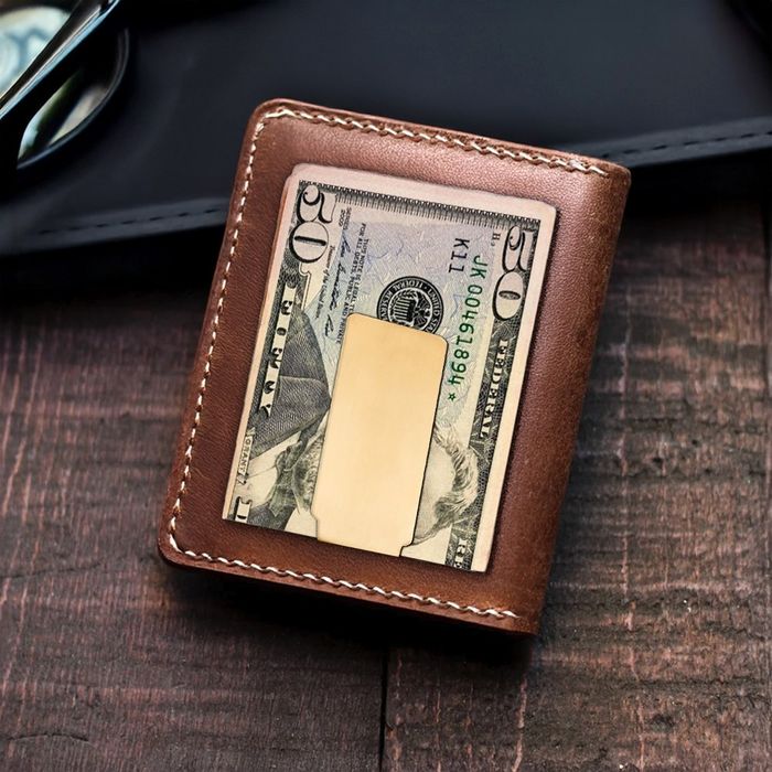 14K Solid Yellow Gold Mens Money Clip for Men