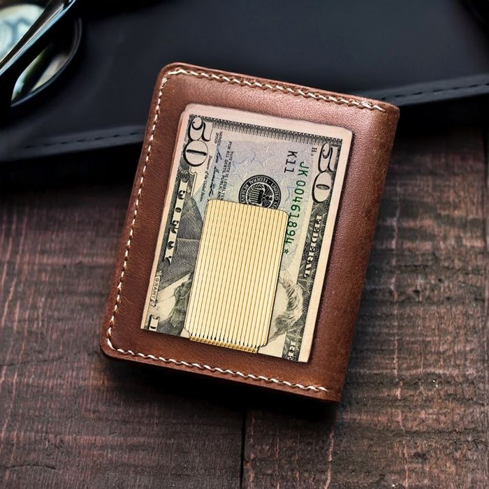 14K Solid Yellow Gold Mens Money Clip for Men