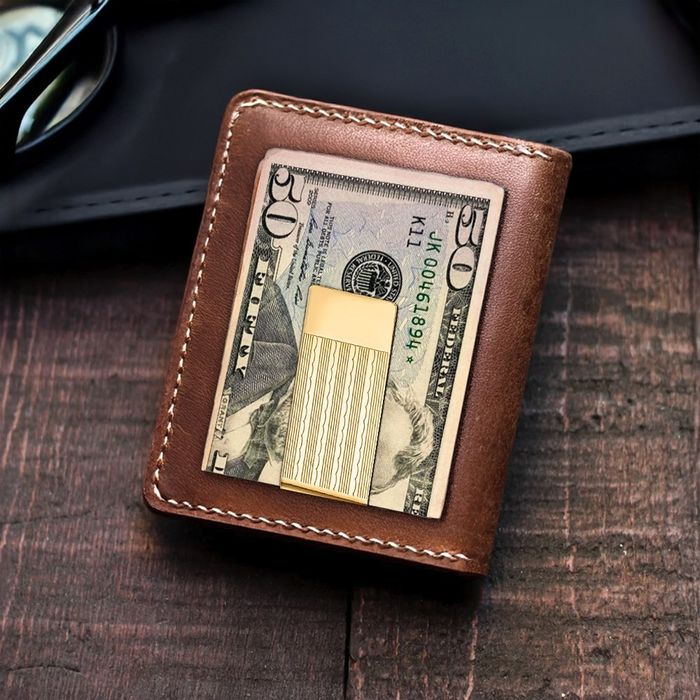 14K Solid Yellow Gold Mens Money Clip for Men
