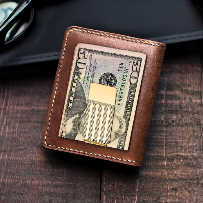 14K Solid Yellow Gold Mens Money Clip for Men