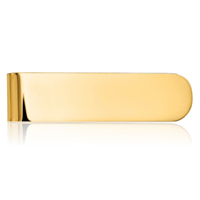 14K Solid Yellow Gold Mens Money Clip for Men