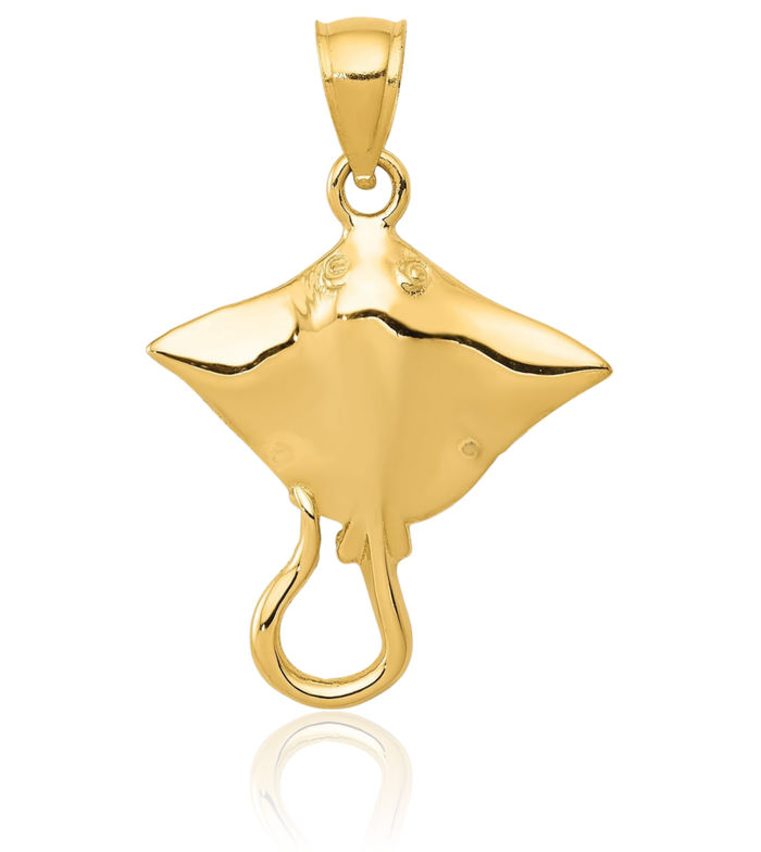 14K Solid Yellow Gold Necklace Chain Pendant Charm