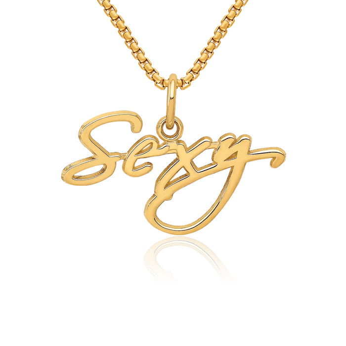 14K Solid Yellow Gold Necklace Chain Pendant Charm