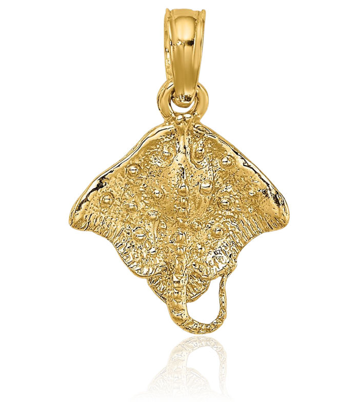 14K Solid Yellow Gold Necklace Chain Pendant Charm