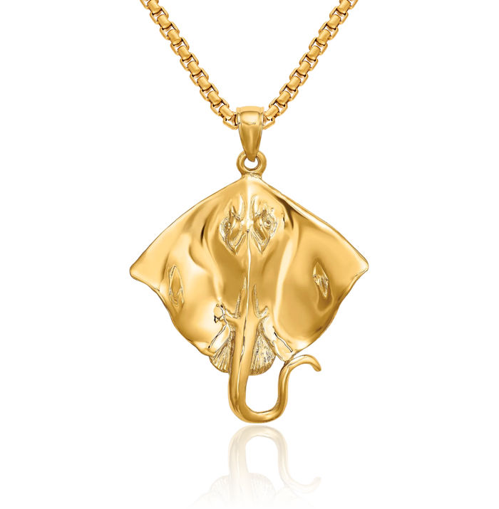 14K Solid Yellow Gold Necklace Chain Pendant Charm