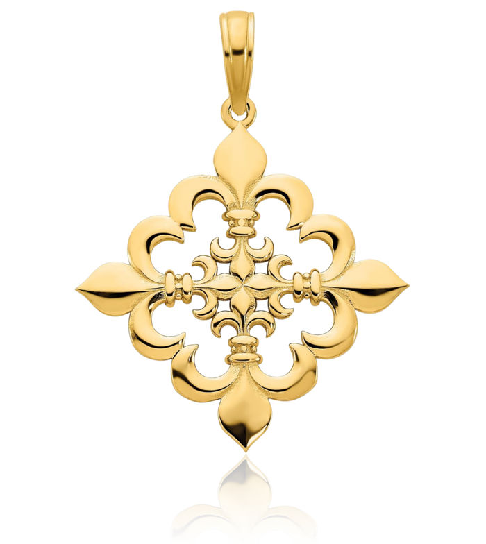 14K Solid Yellow Gold Necklace Chain Pendant Charm