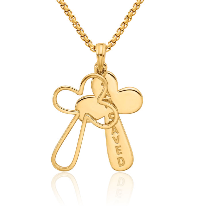 14K Solid Yellow Gold Necklace Chain Pendant Charm