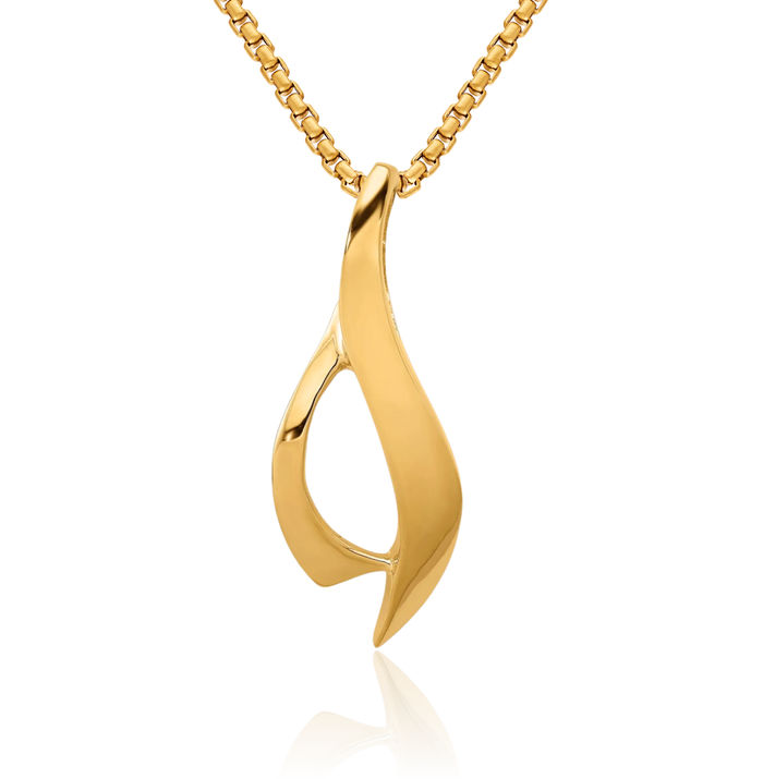 14K Solid Yellow Gold Cubetto Omega Snake Slide Necklace Chain Pendant Charm