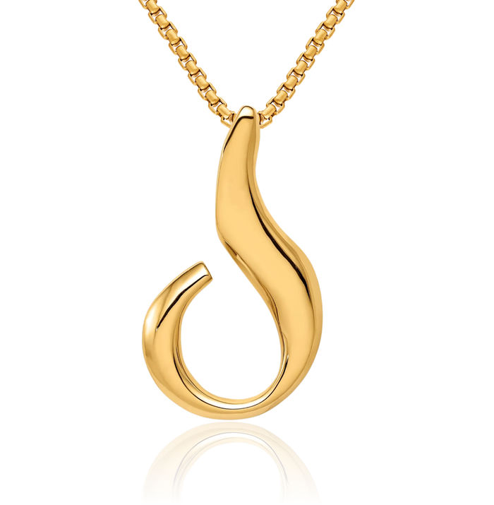 14K Solid Yellow Gold Cubetto Omega Snake Slide Necklace Chain Pendant Charm