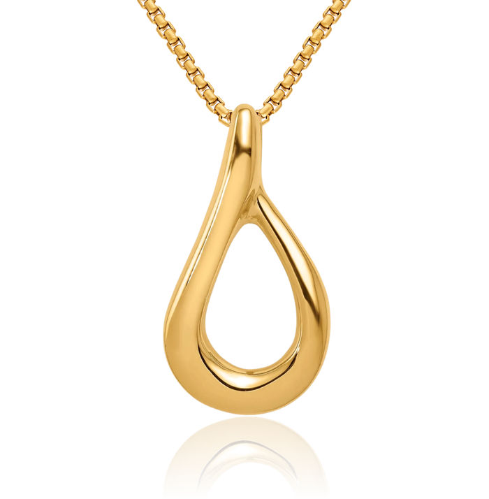 14K Solid Yellow Gold Cubetto Omega Snake Slide Necklace Chain Pendant Charm