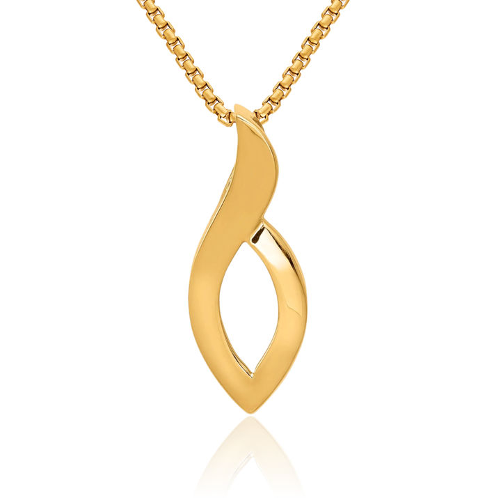 14K Solid Yellow Gold Reversible Cubetto Omega Snake Slide Necklace Chain Pendant Charm