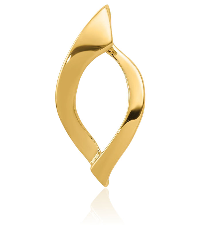 14K Solid Yellow Gold Reversible Cubetto Omega Snake Slide Necklace Chain Pendant Charm