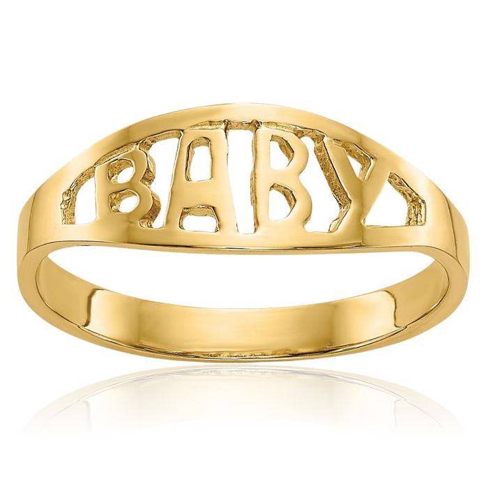 14K Solid Yellow Gold Ring