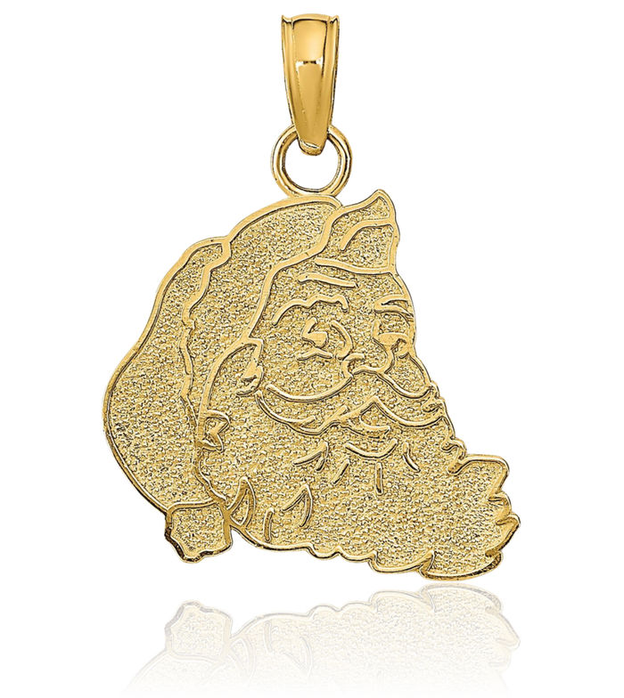 14K Yellow Gold Polished Santa Pendant 14K Yellow Gold Polished Santa\u0027s Sleigh Necklace -