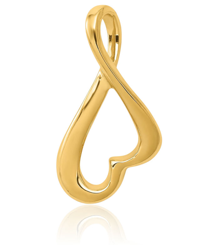 14K Solid Yellow Gold Slide Necklace Chain Pendant Charm