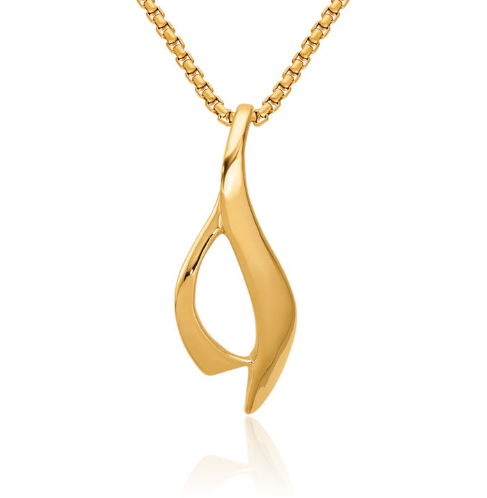 14K Solid Yellow Gold Slide Necklace Chain Pendant Charm