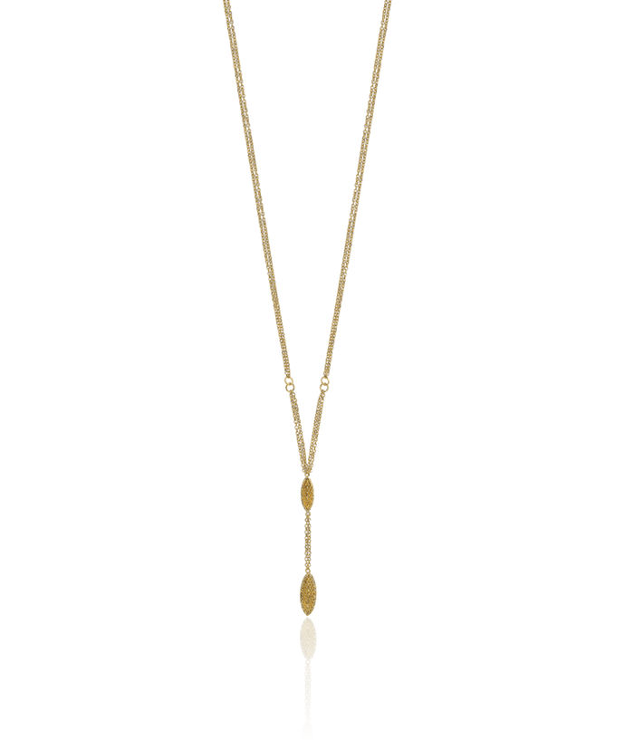 14K Solid Yellow Gold Y Drop Necklace Chain