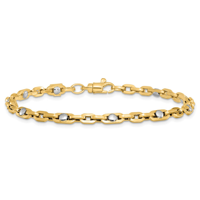   カルバンクライン Women's Chain Link Bracelet Women's Cuban Link Bracelet - 3mm - Gold - JAXXON