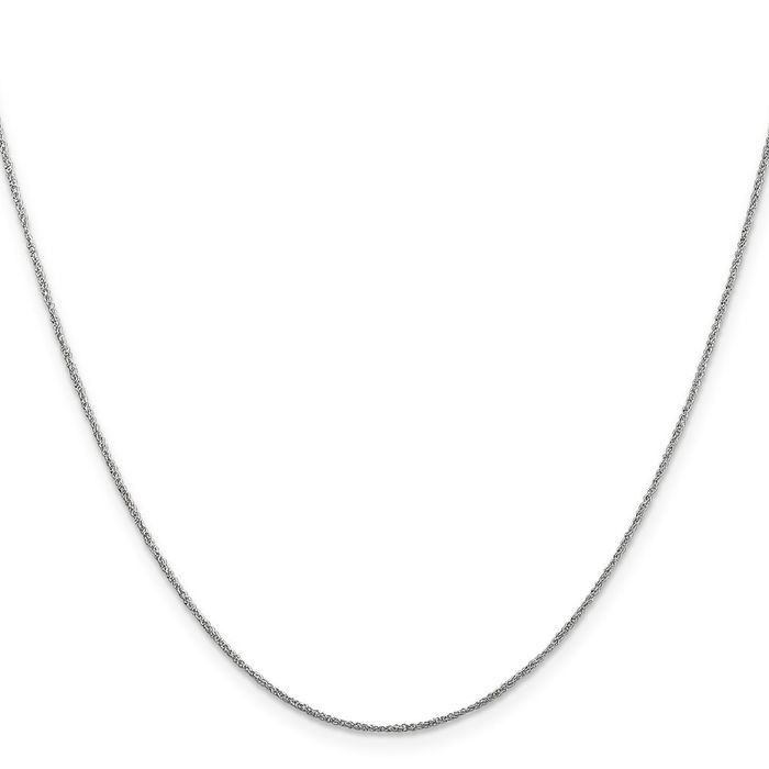 14K Solid White Gold 0.7mm Rope Chain Twisted Link Necklace