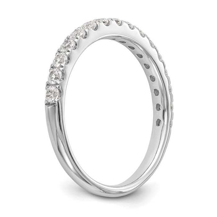 14K Solid White Gold Diamond Anniversary Ring Eternity Wedding Band Bridal Jewelry