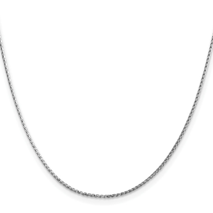 14K Solid White Gold 1.15mm Franco Link Chain Necklace