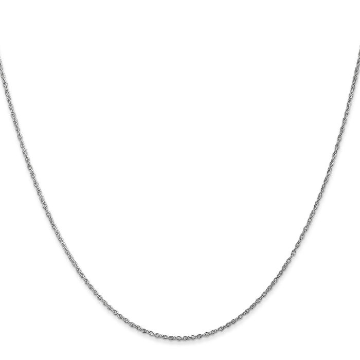 14K Solid White Gold 0.8mm Rope Chain Twisted Link Necklace