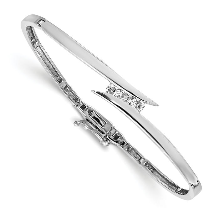 み*よ様 ICE BANGLE 101 14K White Gold 0.65ctw Diamond Bangle Bracelet- SC55022763ZS