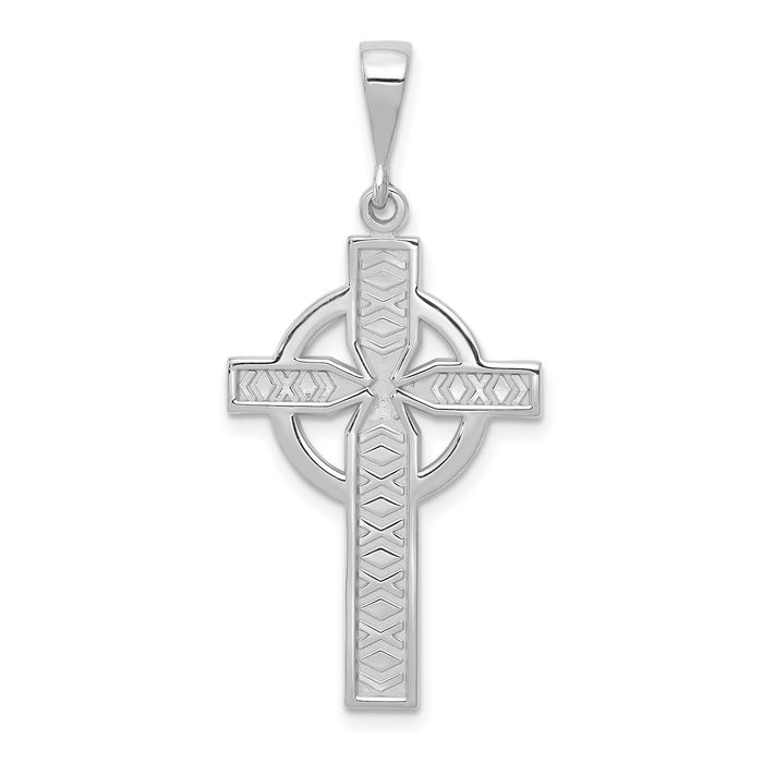 New 14k Gold Irish Cross With White Jesus shops Charm Pendant