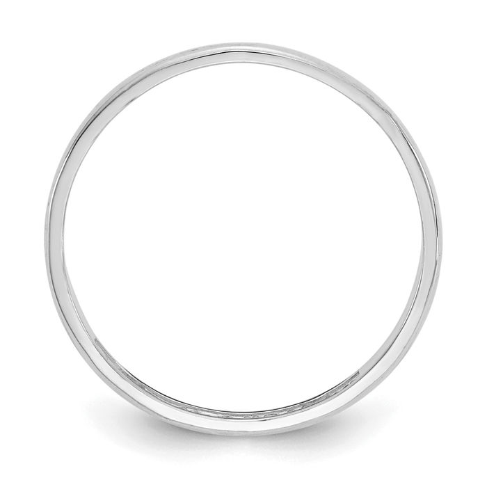 14K Solid White Gold Ring