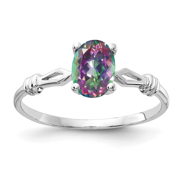 14K Solid White Gold Ring - Picture 7 of 60