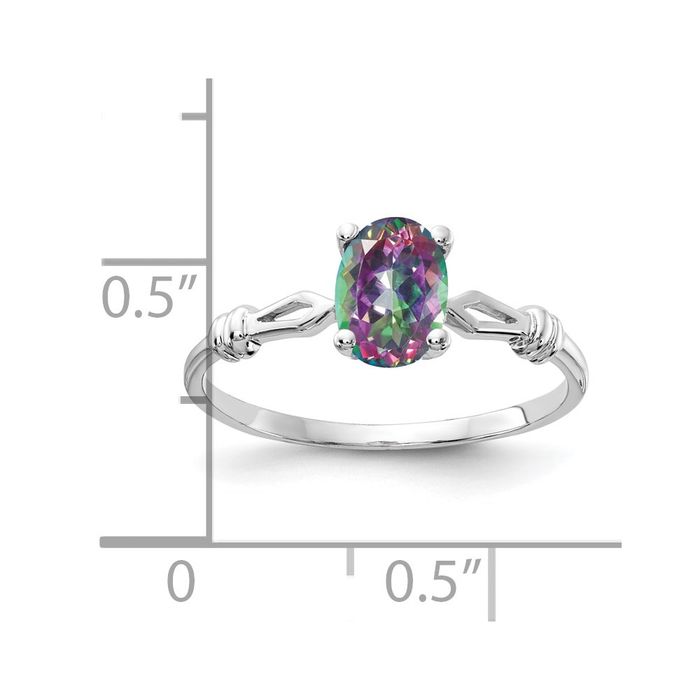 14K Solid White Gold Ring - Picture 9 of 60