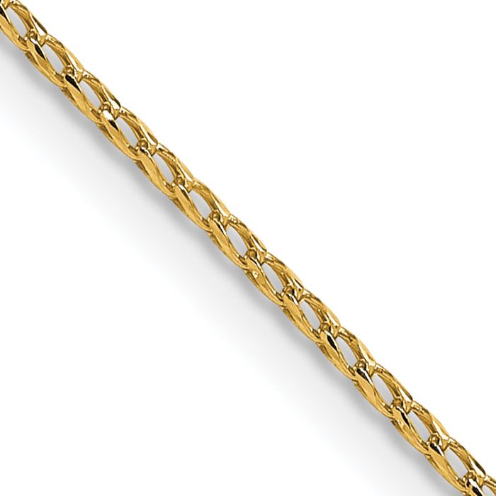 14K Solid Yellow Gold 1.15mm Franco Link Chain Necklace