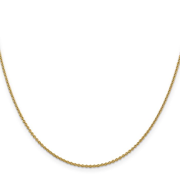 Collana catena cavo forzantino in oro giallo massiccio 14 carati 1,4 mm - Foto 9 di 42
