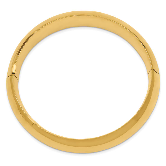 14K Solid Yellow Gold 17.45mm Bangle Bracelet