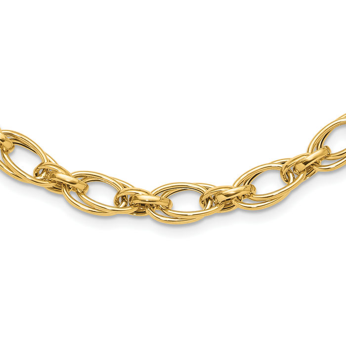 14K Solid Yellow Gold Necklace Chain