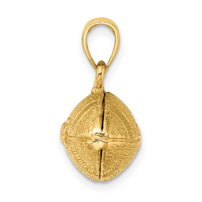 14K Solid Yellow Gold Football Necklace Charm Sports Pendant