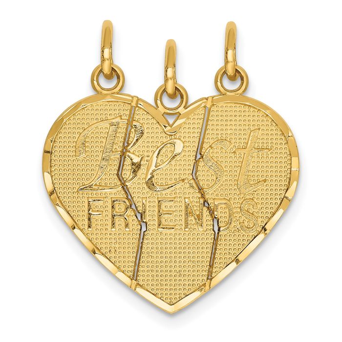 14k best friend popular charm