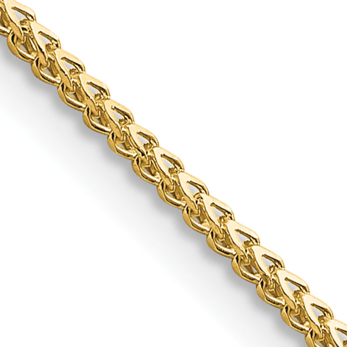 14K Solid Yellow Gold 1mm Franco Link Chain Necklace