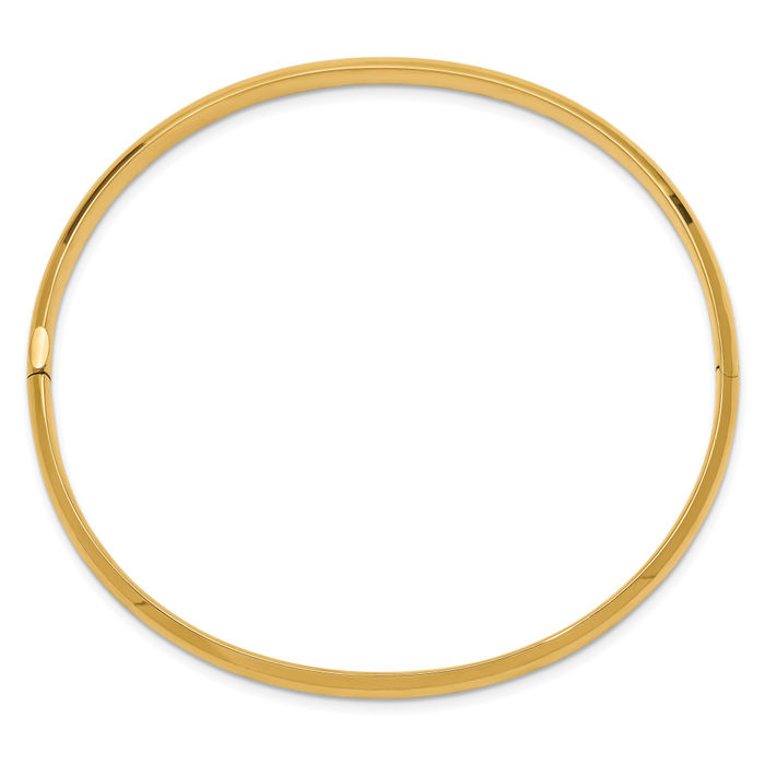 14K Solid Yellow Gold 4.75mm Bangle Bracelet