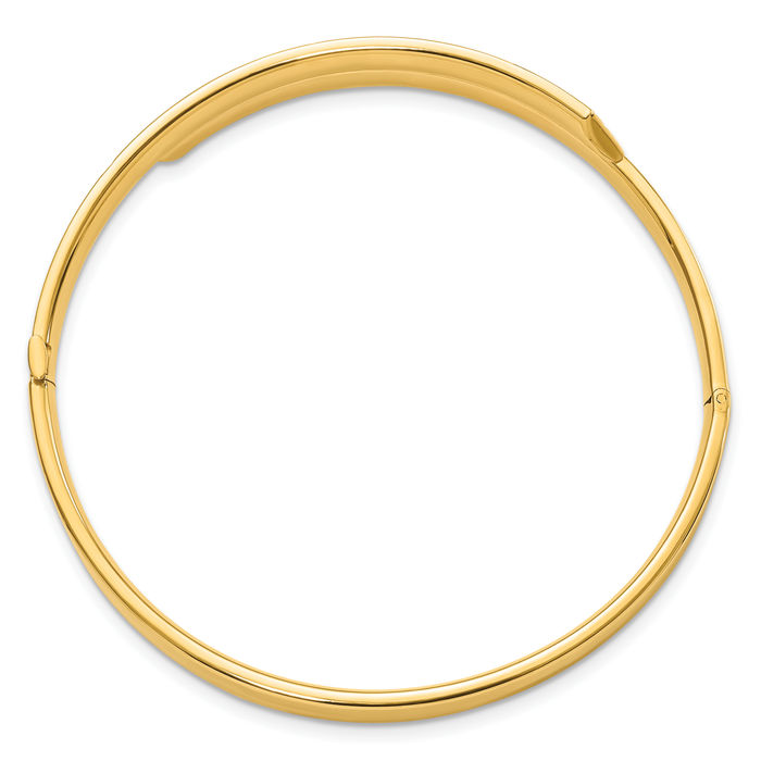 14K Solid Yellow Gold 4.75mm Bangle Bracelet