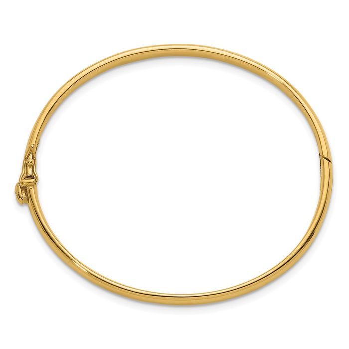 14K Solid Yellow Gold 4.8mm Bangle Bracelet