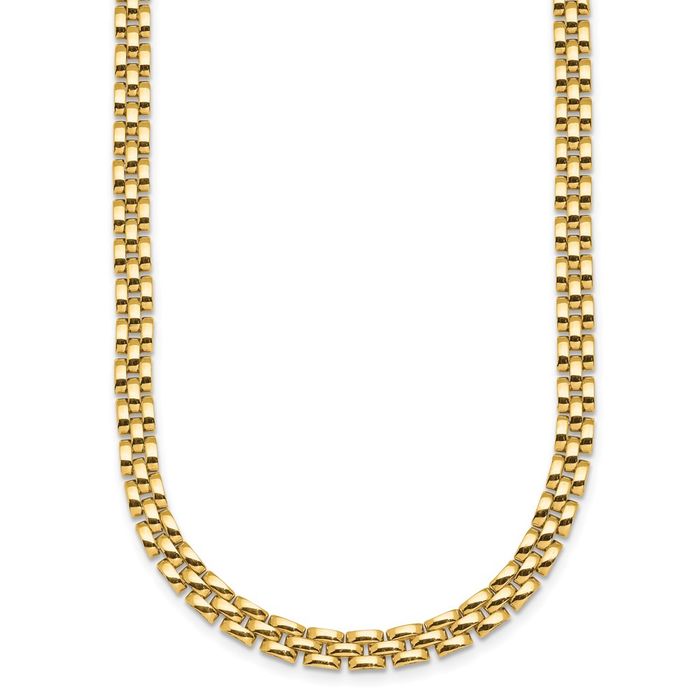 14K Solid Yellow Gold 4.8mm Link Necklace Chain