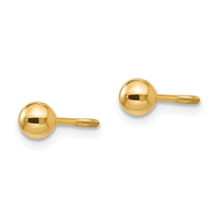 OZZAR shops 14k Yellow Gold Anchor Stud Earrings with Screw Back