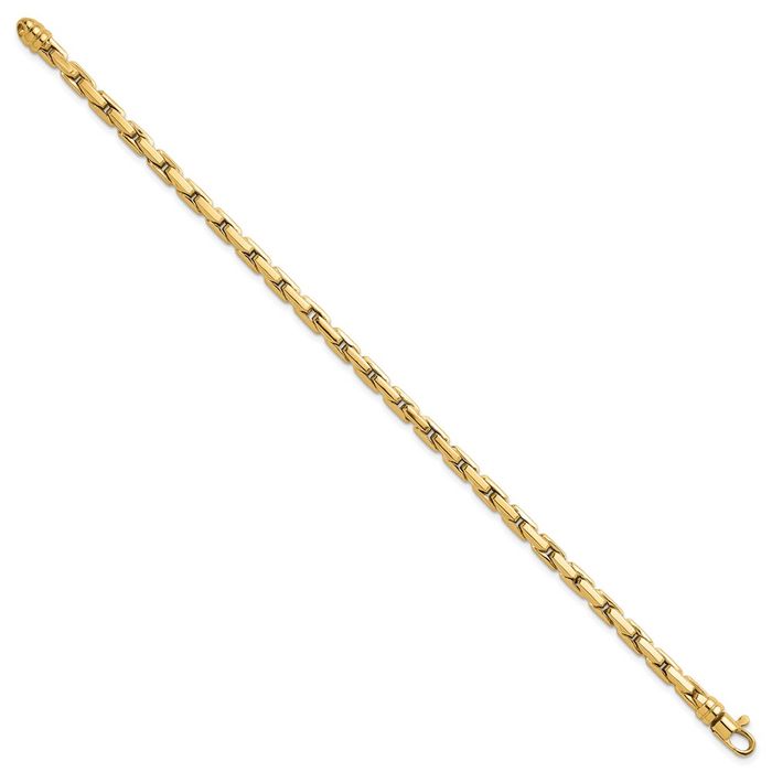 14K Solid Yellow Gold 4mm Link Chain Bracelet