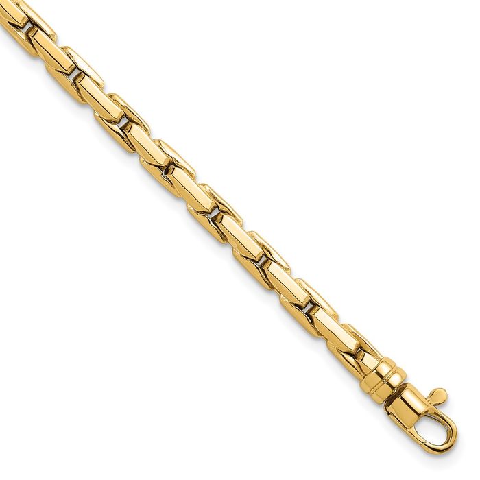 14K Solid Yellow Gold 4mm Link Chain Bracelet