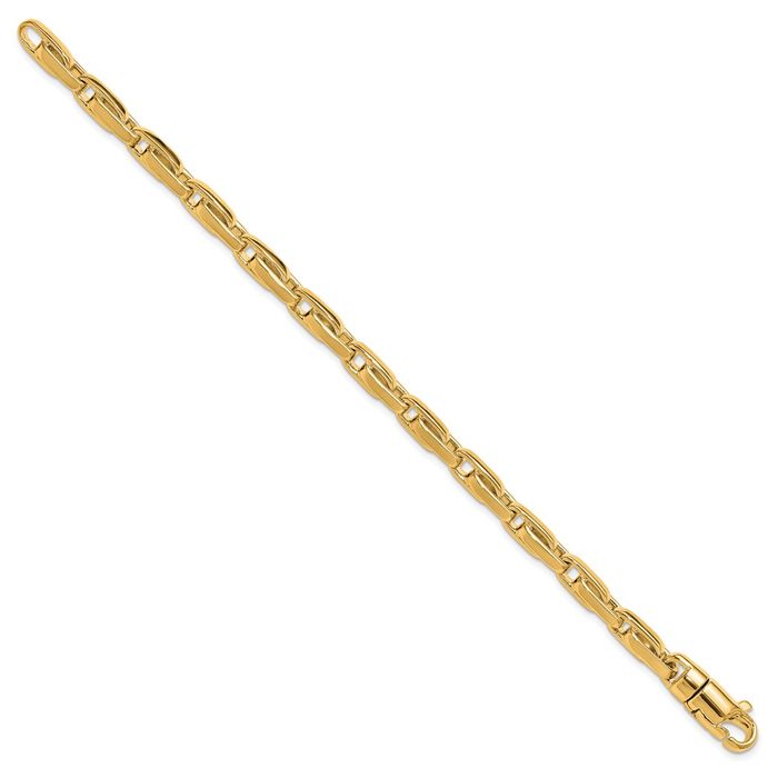 14K Solid Yellow Gold 5.5mm Link Chain Bracelet