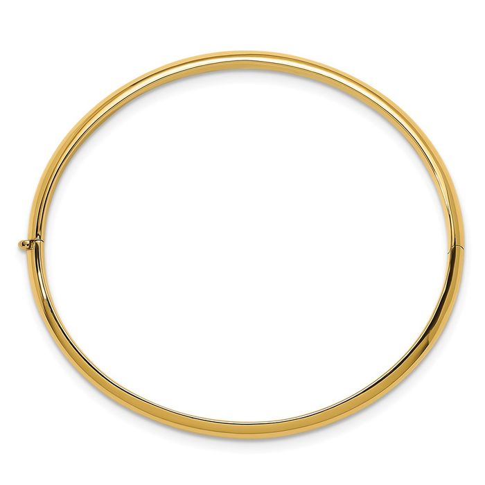 14K Solid Yellow Gold 5mm Bangle Bracelet