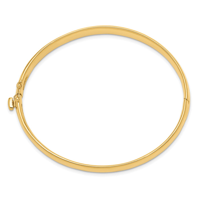 14K Solid Yellow Gold 6.4mm Bangle Bracelet